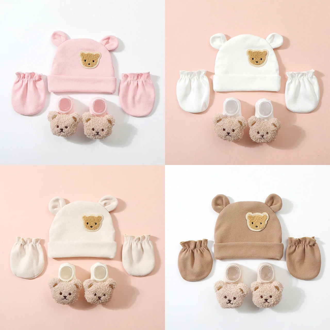 3Pcs Baby Beanie Hat Gloves So - Baby Hat Beanie review and price