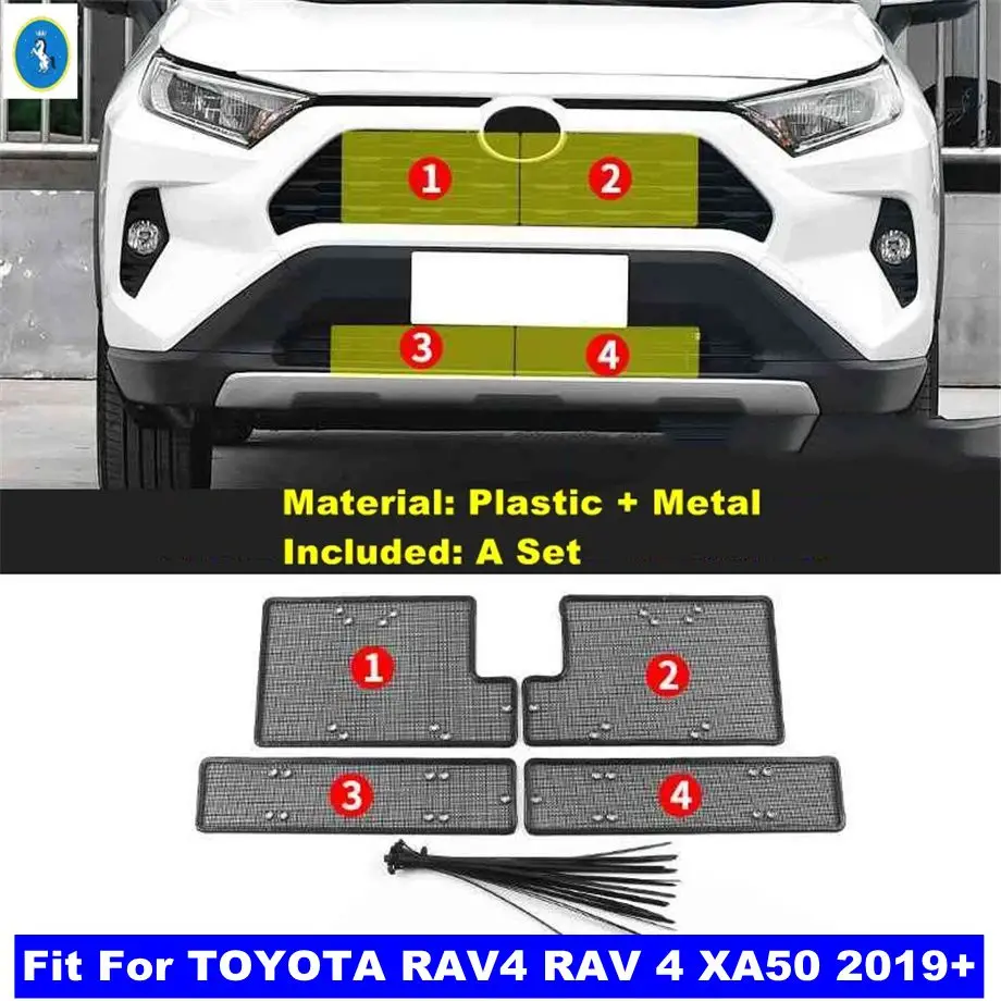 

Car Front Grille Insert Net Insect Screening Mesh Protector Kit Accessories Cover For TOYOTA RAV4 RAV 4 XA50 2019 2020 2021 2022