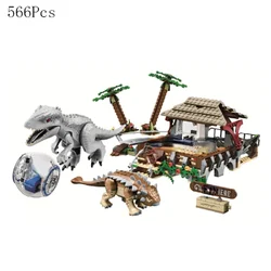 537PCS Dinosaur World Indominous Rex vs. Ankylosaurus Building Blocks 75941 MOC Assemble Bricks Toy Gift For Children Kids