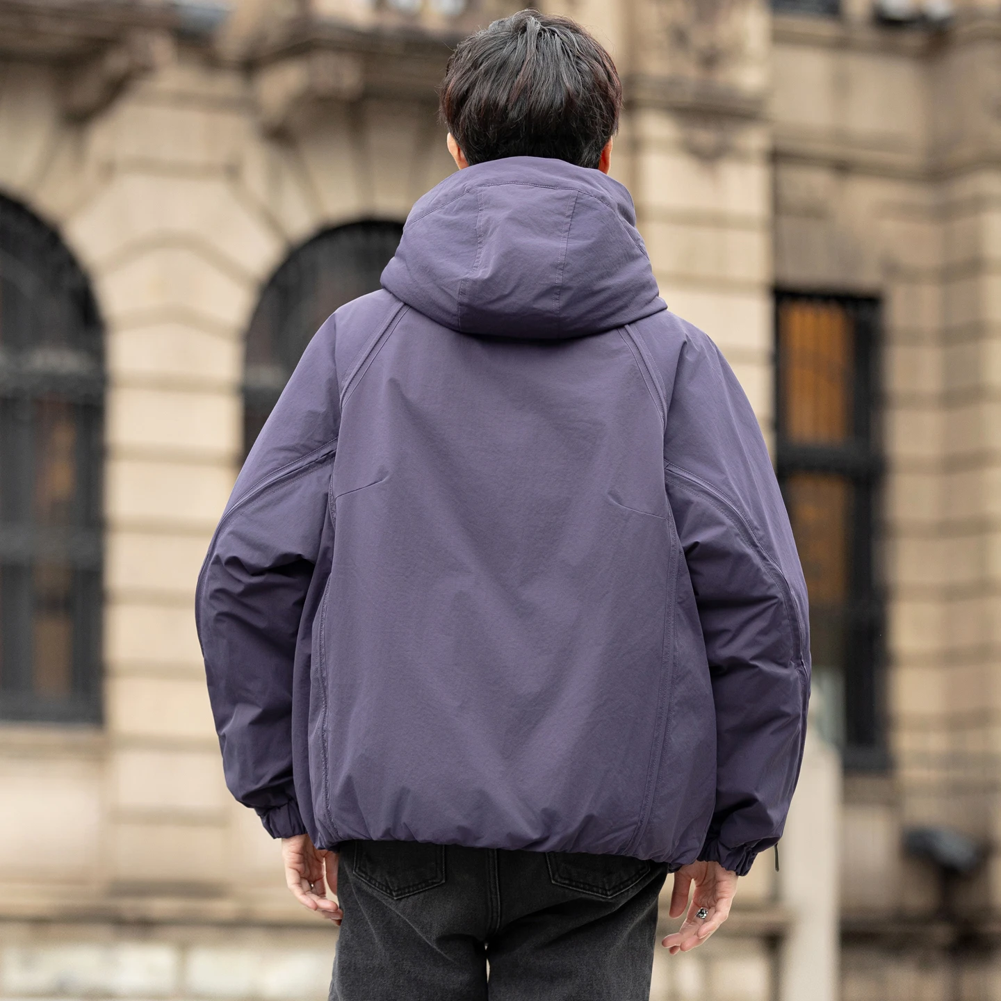 جودة عالية للرجال الدافئة مقنعين 90% الأبيض بطة أسفل السترات 2025 الشتاء بلون معطف منتفخ أبلى يندبروف مبطن الملابس #2