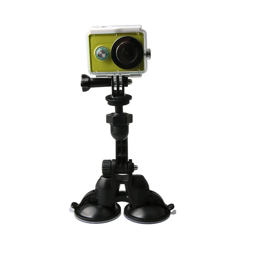 

Double Suction Cup Car Bracket for Action Camera and Driving Recorder Holder Universal Mount with 180-Degree Rotation Black