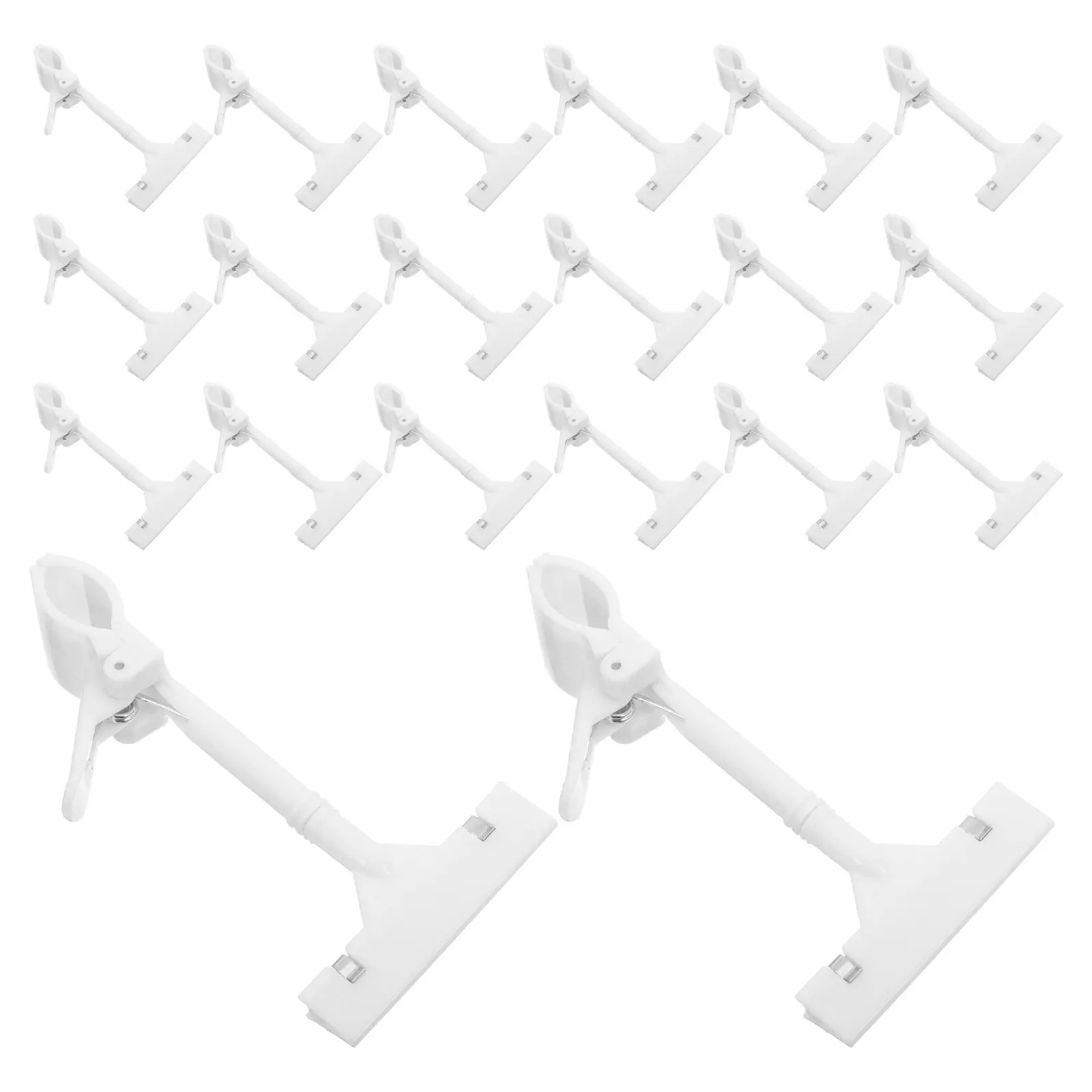 20Pcs Solid Color Retail Sign Holders Plastic Sign Clips Double-Sided 360 Rotatable Display Clips for Store Shelf Label Price