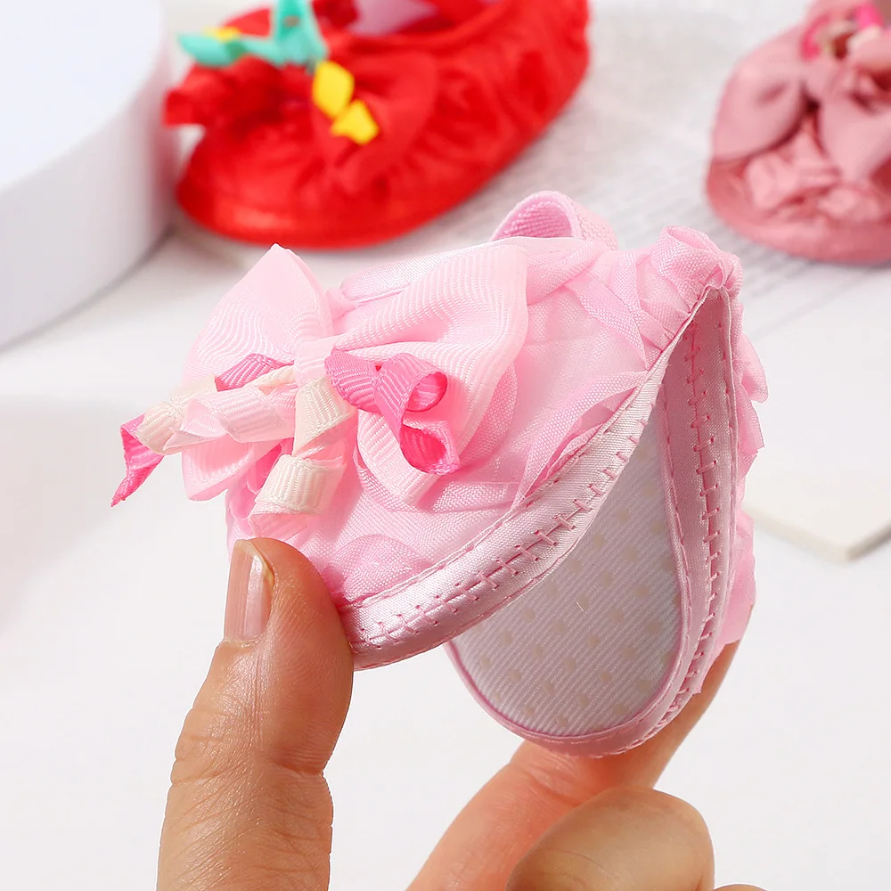 Spring Summer Newborn Baby Girl Shoes + Hairband Bowknot Flower First Walker Toddler Baby Shoes for Girl Photography Shoes