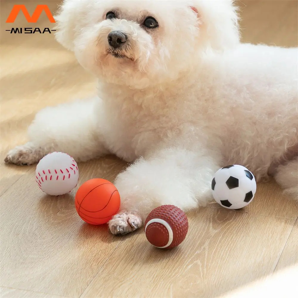 Pet Toys Attracting Dog Attention Effective Teeth Cleaning Latexdoll Cotton Pet Balls Accessories Dog Toys Fun Vocalization 5cm