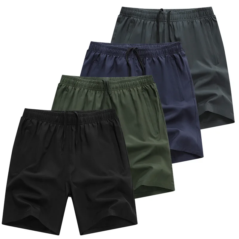 

2025 новые модные спортивные шорты, летние мужские однотонные прямые тонкие шорты до колена, повседневные модные дышащие шорты, мужская одежда