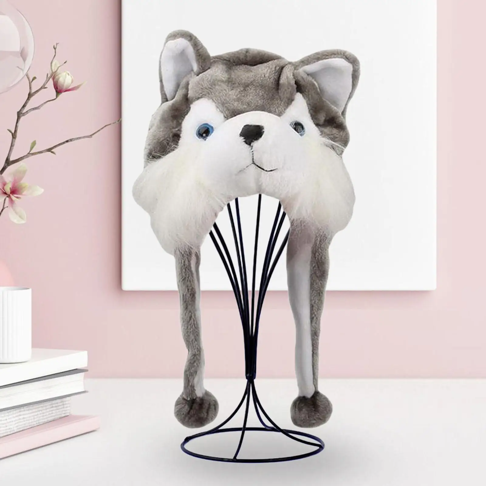 Gorro de animal de peluche de invierno, gorro bonito para niños y adultos, accesorios para fotos y fiestas navideñas