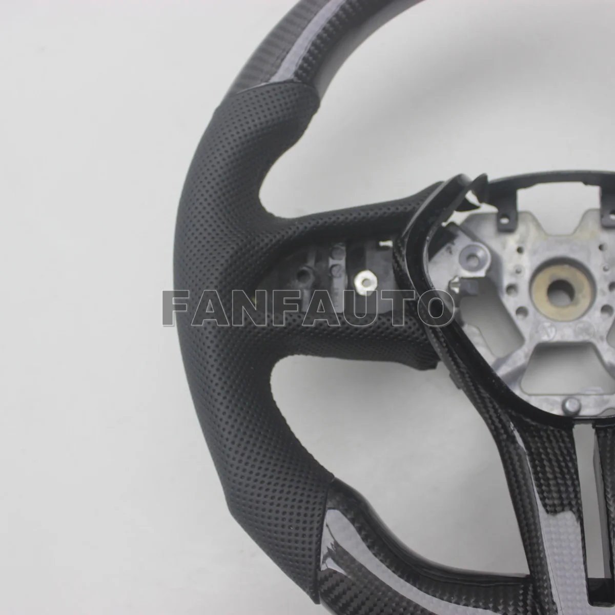 Replacement D Shape for Infiniti Q50 Q50L QX50 QX55 Q60 Q60L Real Carbon Fiber Steering Wheel with Leather