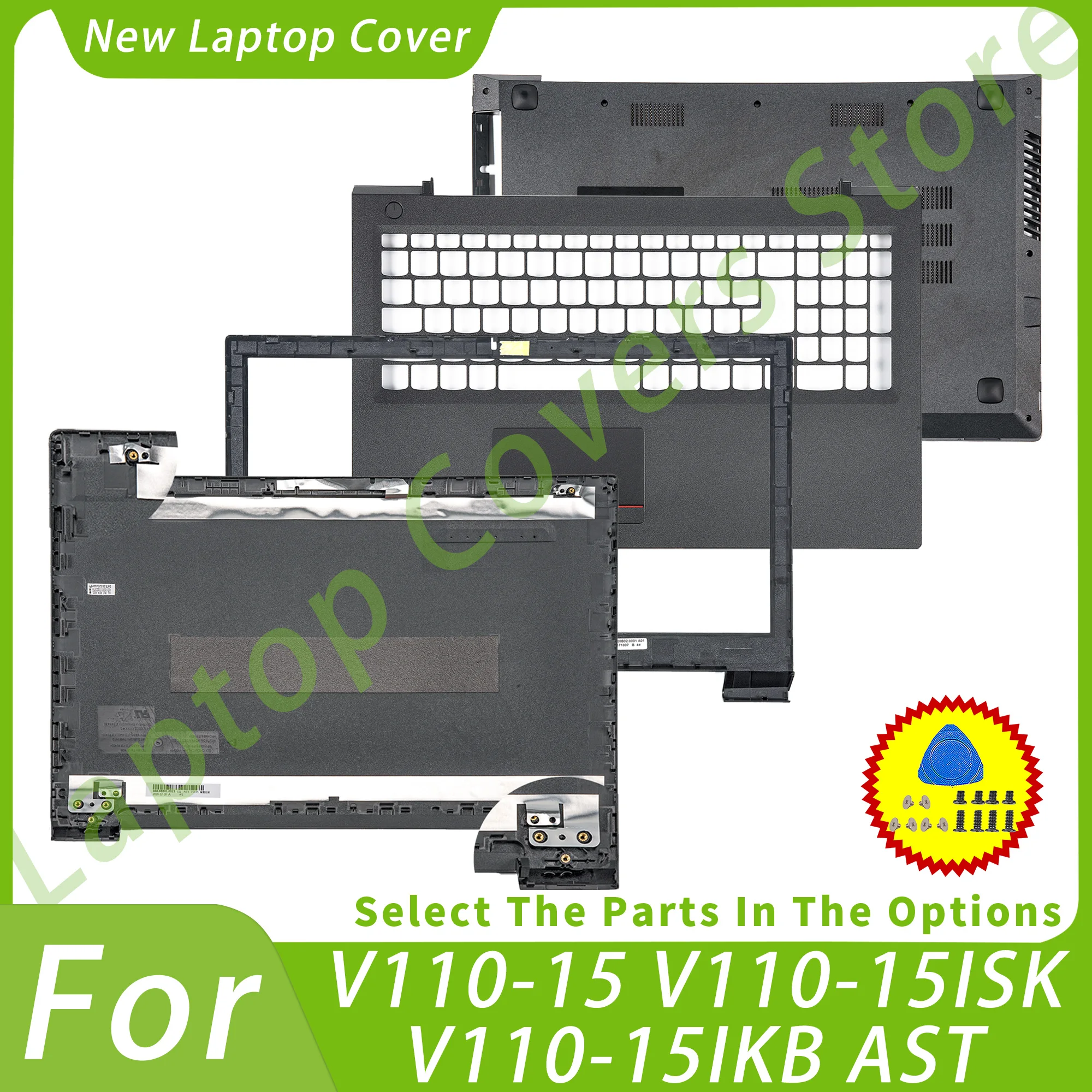 

New Cover For V110-15 V110-15IKB V110-15ISK LV115 LCD Back Cover Front Bezel Palmrest Bottom 5B30L78388 5CB0L80167