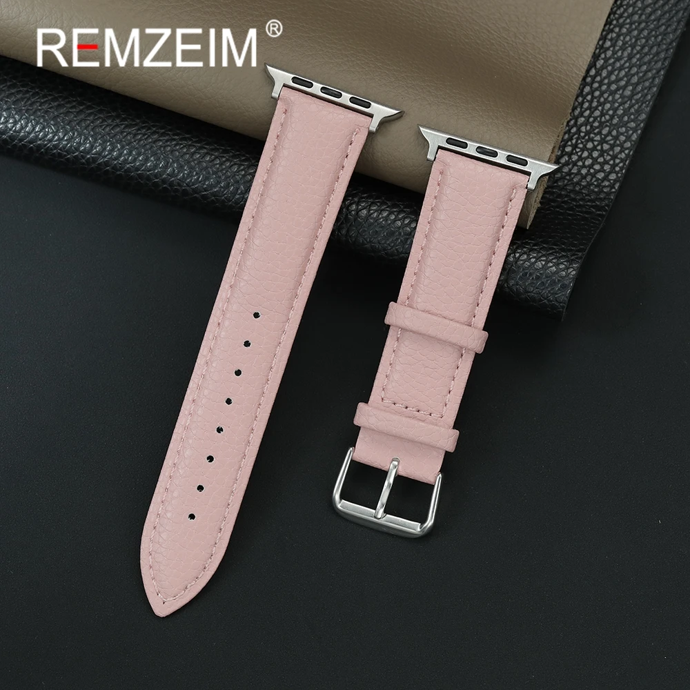 حزام ساعة من الجلد الصناعي للرجال والنساء لساعة أبل 1-10 Ultra SE 2 حزام ساعة ذكية لساعة Iwatch 38 40 41 42 44 45 46 49 مللي متر #5