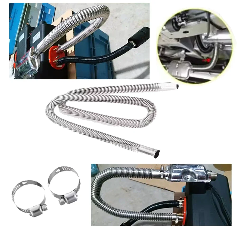 Stainless Steel Exhaust Pipe Tube Air Diesel Parking Heater Gas Vent Hose for Car Truck Van - Multiple Length Options