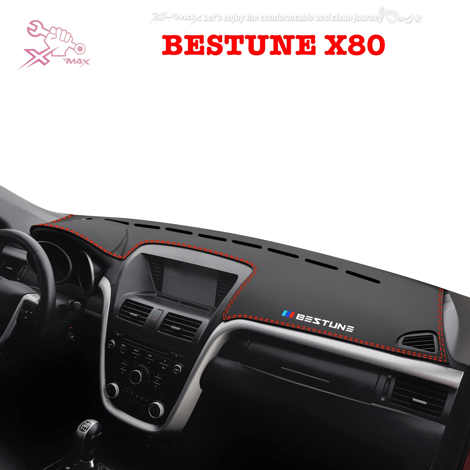 

Коврик для приборной панели автомобиля с левым рулем для BESTUNE X80 2013-2018, световой блок, коврик для центральной консоли, коврик для приборной панели, солнцезащитный коврик