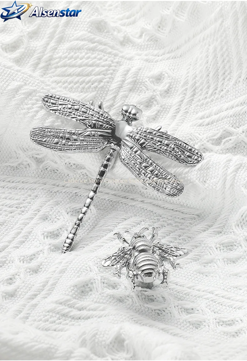 Brass Bee Dragonfly Butterfly Handle Silver French Light Luxury Cabinet Door Handle Cabinet Handles  Handles for Furniture