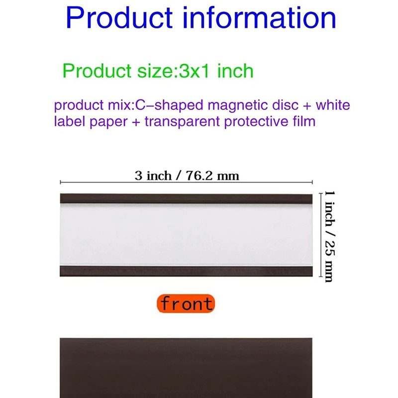 Titulares Etiqueta Magnética para Metal Prateleira Etiqueta Organização, Sinal e Ticket Holder, Whiteboard, 30Pcs