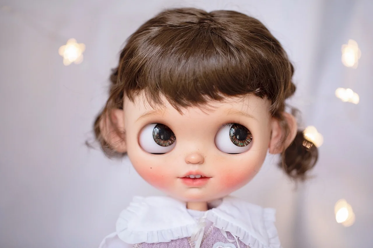 

BJD Blythe wig Imitation mohair Tweet Fit 9-10inch head circumference Qbaby（Non simulated scalp）464720