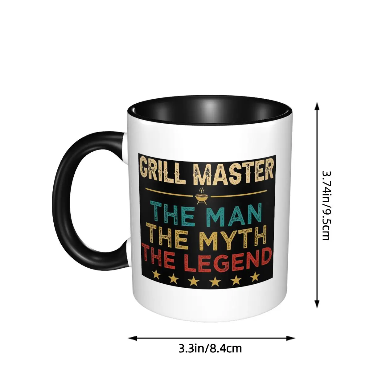 Grillmaster Barbecue Grill Master The Man Myth Legend Mug Ceramic Coffee Cups Tea Mugs Milk Cup Drinkware Gifts for Woman Man