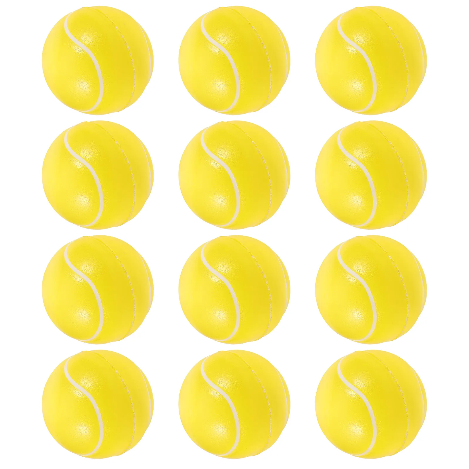 Mini balles de Tennis jaunes de 5cm, 12 pièces, jouets à presser, cadeaux de fête pour enfants, balles sensorielles, jouets de décompression