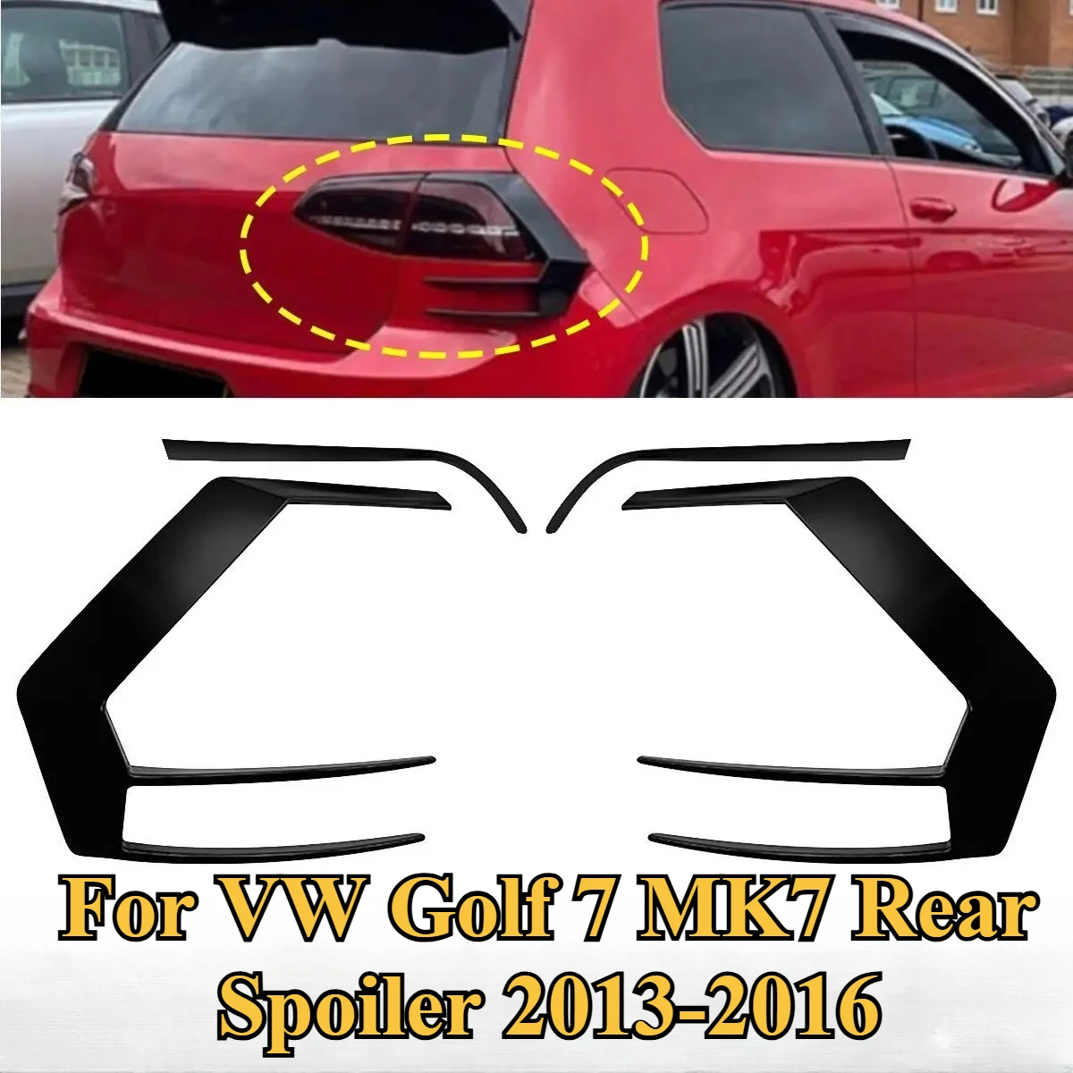 

For VW Golf 7 MK7 Rear Bumper Spoiler 2013-2016 Universal Fit Tail Light Lip Diffuser for Golf GTI R400 Custom Exterior Styling