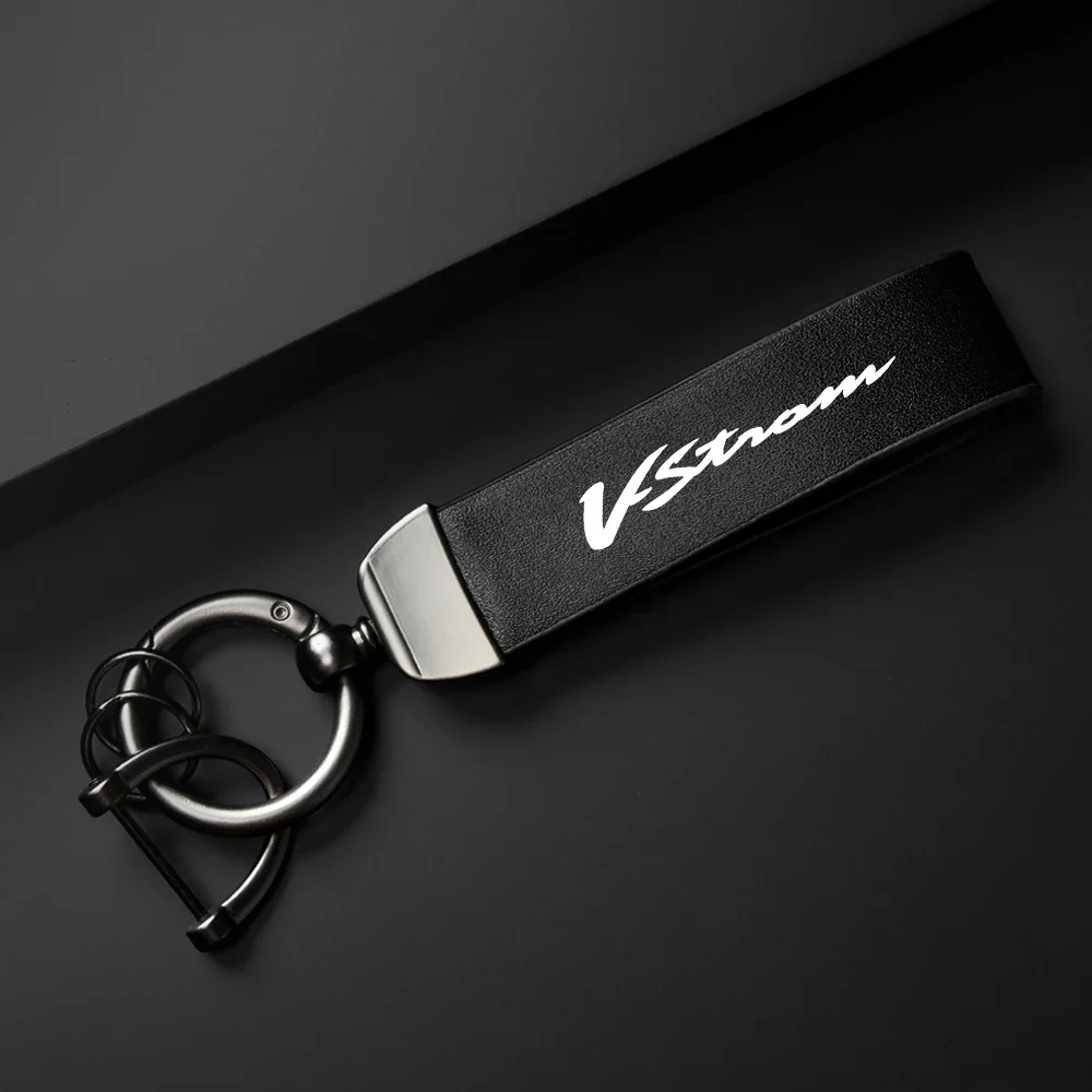 For SUZUKI VSTROM DL800 DE DL250 DL650 V-Strom DL1000 DL 650XT Accessories High-Grade leather Motorcycle Keychain Holder Keyring - view 5