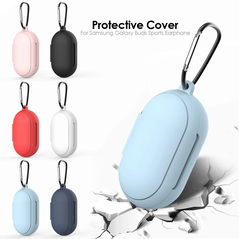 For Samsung Galaxy Buds Plus Earphone Storage Case With Anti-loss Hook Tool Soft Silicone Full Protective Cover Case