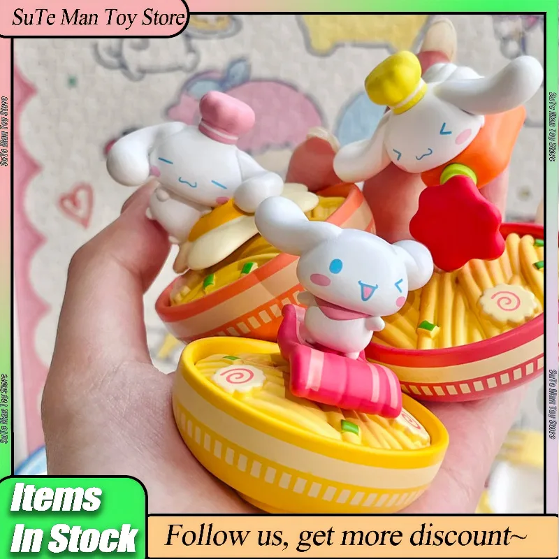 

Original Cinnamoroll Vitality Ramen Series Bobo Cute Beans Blind Box Trendy Doll Ornament Collection Toy Girl Birthday Gift