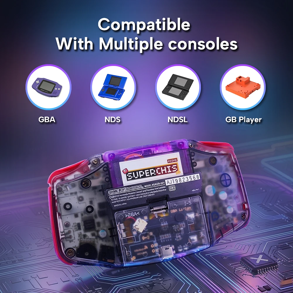 SuperChis Prime GBA Cart Reader with 256KB SRAM, 1Gbit NOR Flash, 1Mbit SRAM, SuperFW for GBA, GB Player, NDS, NDSL Console view 2