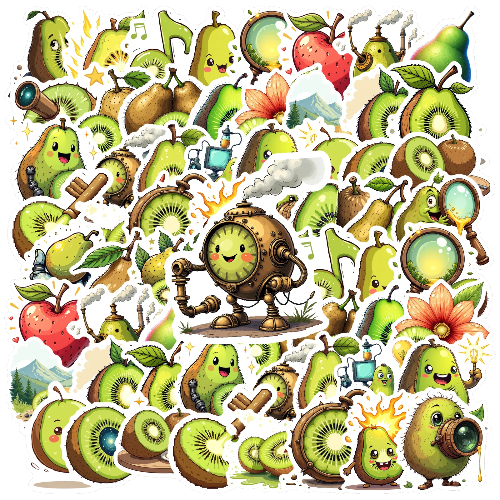 35pcs-50pcs Vivid Stickers Lively DIY Stickers Stickers For Guitar Laptop Helmet Skateboard Laptop Motorcycle Luggage