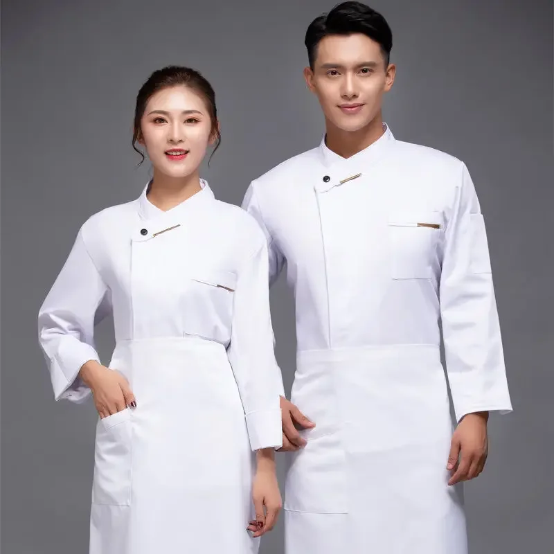 Marine Koch Jacke Großhandel Chefkoch Uniform Restaurant Hotel Küche Kochen Kleidung Catering Foods ervice Chef Shirt Schürze Hut