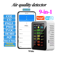 TuYa WiFi 9 in 1 PM2.5 PM10 HCHO TVOC CO CO2 Meter Digital Tester LCD CO2 Detector for Air Quality Monitor