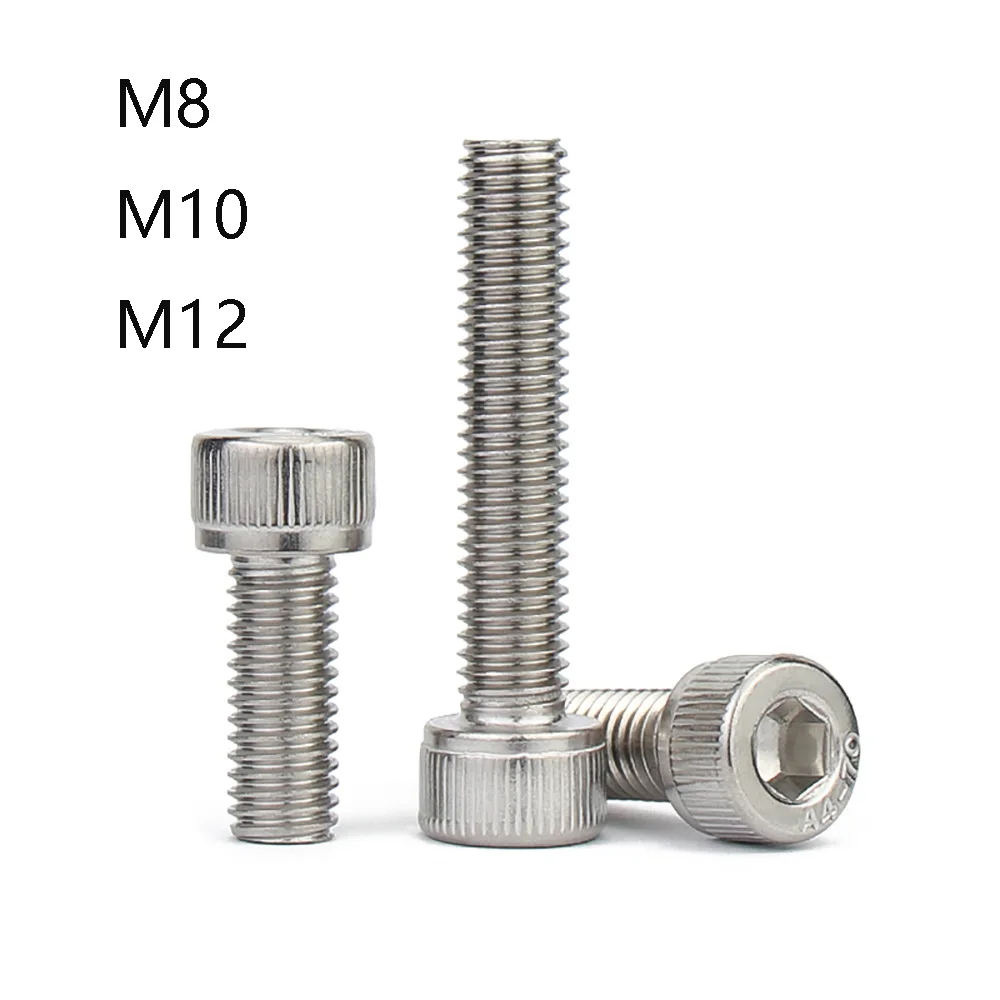 M8 M10 M12 Allen Hexagon Socket Cap Head Marine Grade Screws 316 Stainless Steel Allen Hexagon Hex Socket Cap Head Screw Bolt