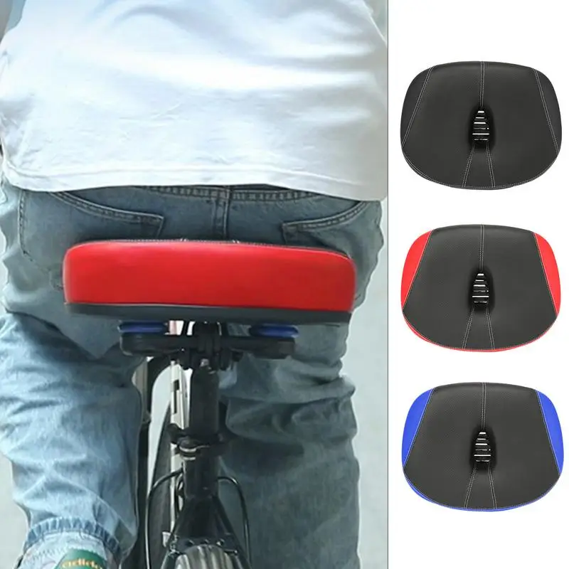 Cycling Seat Cushion Waterproof Road Cycling Seat Cushion PU Leather Padded Replacement Saddle Breathable For Outdoor Riding