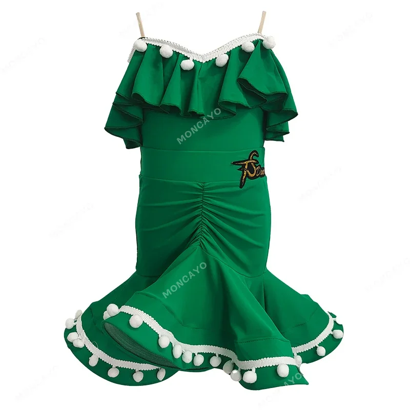 

Standard Cha Cha Rumba Samba Tango Salsa Latin Dance Dress Girls Ballroom Dance Dresses Dance Clothes Kids Latin Practice Dress