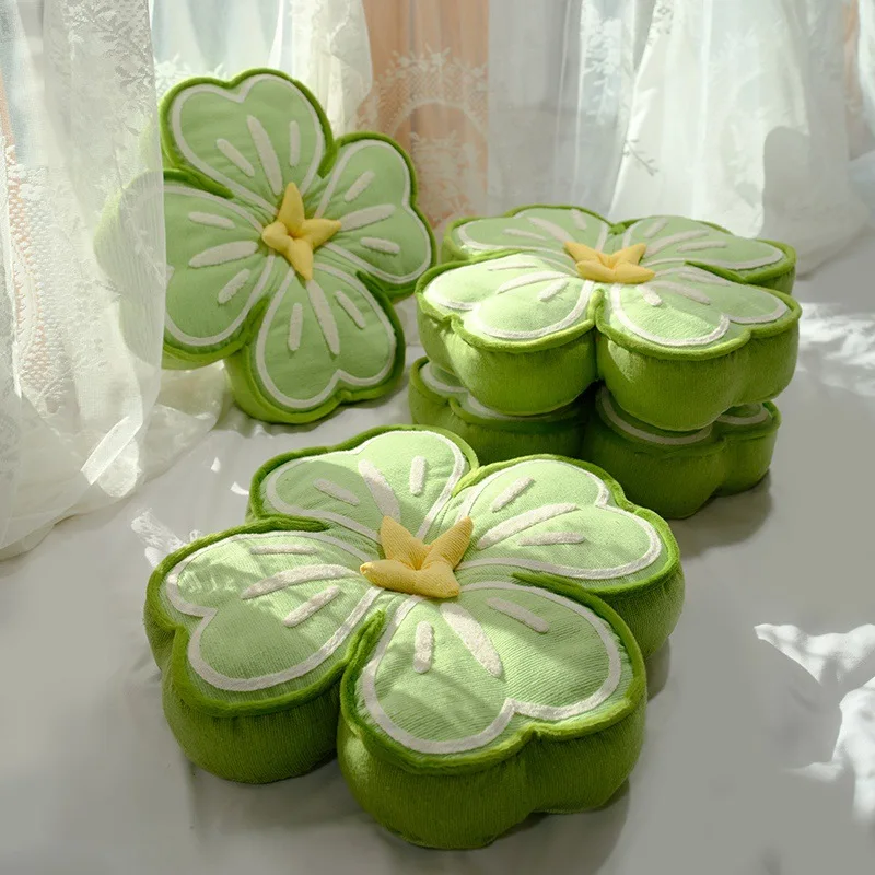 Creative Four‑Leaf Clover Flower Pillow, Sofa Decor Throw Pillow, Bed Head Back Cushion, Car Seat Waist Support Cushion