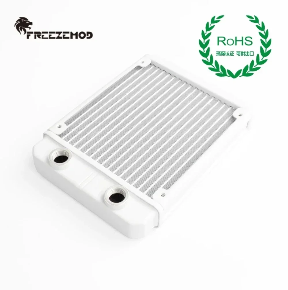 FREEZEMOD الألومنيوم 120 مللي متر المبرد الأبيض 18 قناة G1/4 موضوع ROHS شهادة SR-LPZJ120 تبريد المياه وزارة الدفاع #4