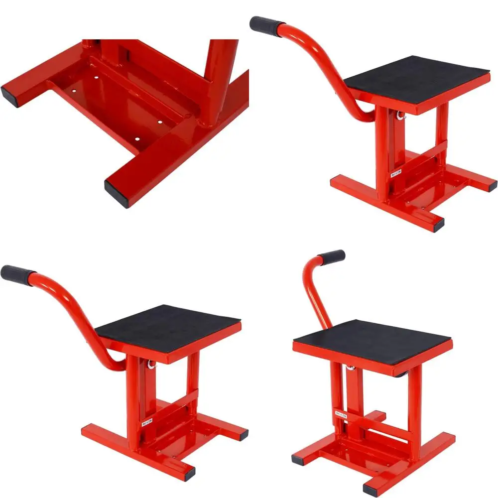 

Регулируемая стальная подставка для мотоцикла с красным покрытием для обслуживания на открытом воздухе и обеспечения долговечности