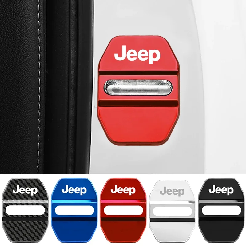 Car Styling Door Lock Covers For Jeep Renegade Compass Patriot Cherokee Wrangler Grand Cherokee SRT Protective And Decoration