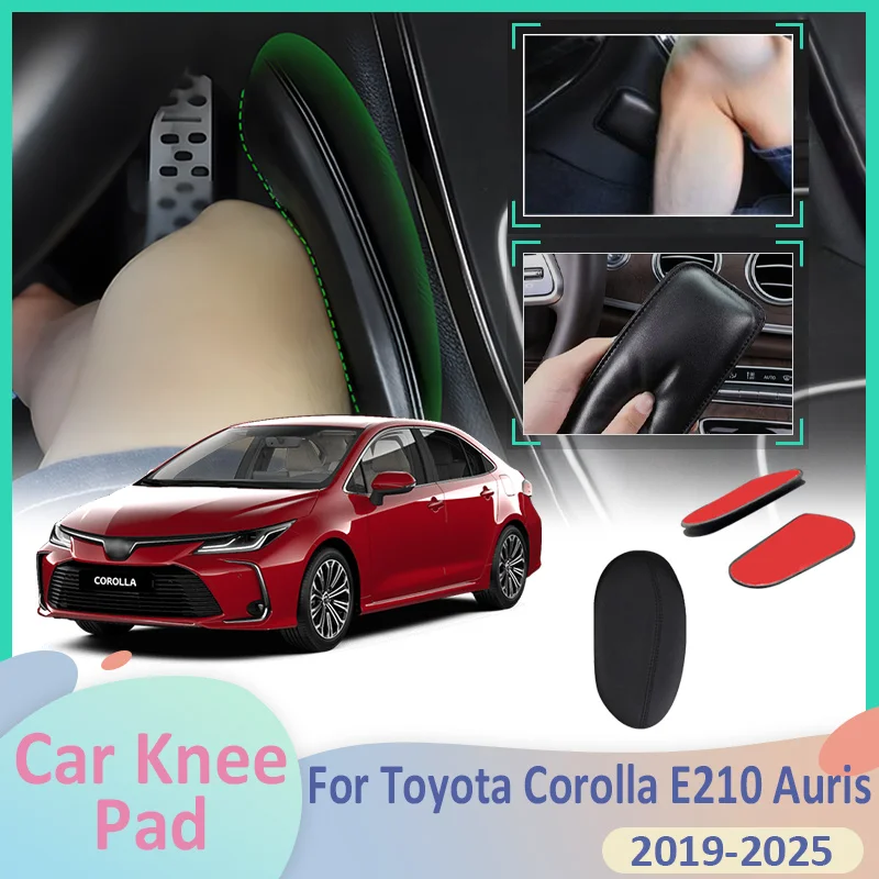 

Для Toyota Corolla E210 Auris 2019~2025 2024 автомобильные наколенники для ног из искусственной кожи с центральным управлением, подлокотник, поддержка бедра