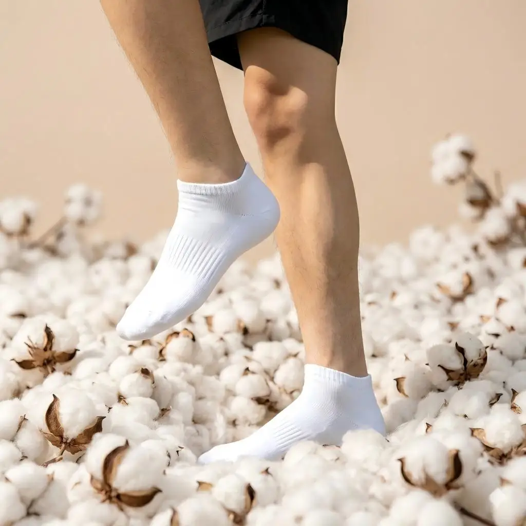 2/9 Pairs Cotton Breathable Ankle Socks, Unisex Low-cut, Black/White/Grey, For Daily/Sports/School, Sweat-wicking Durable Socks