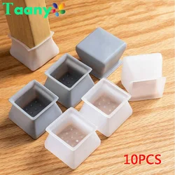 Round/Square Furniture Chair Leg Silicone Cap,Pad Protection Table Feet Cover,Floor Protector,Non-slip Caps,Foot Chair Mat,10Pcs