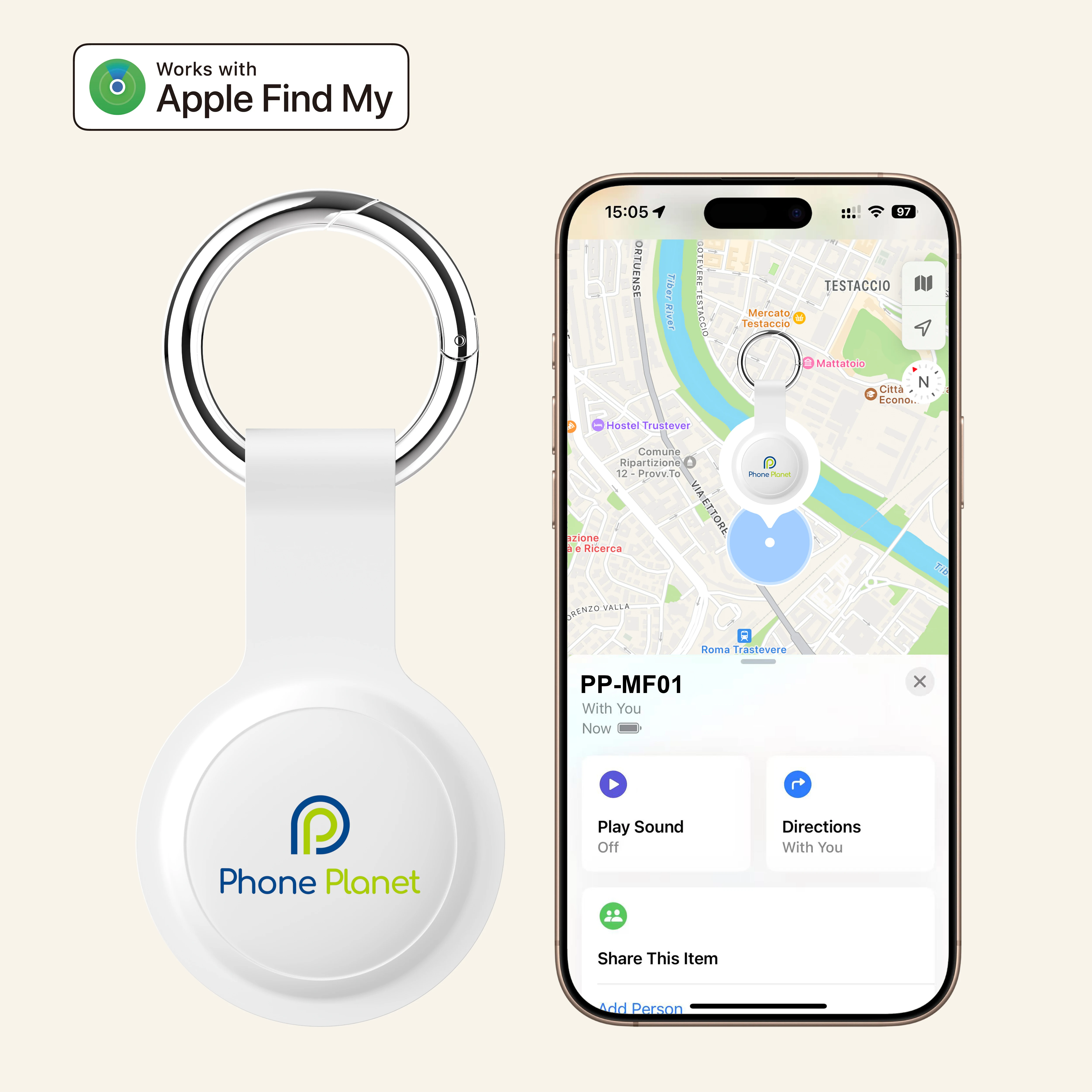 

Умный GPS-трекер с поддержкой Apple Find My, портативное устройство для предотвращения потерь, устройство для отслеживания кошельков и ключей.