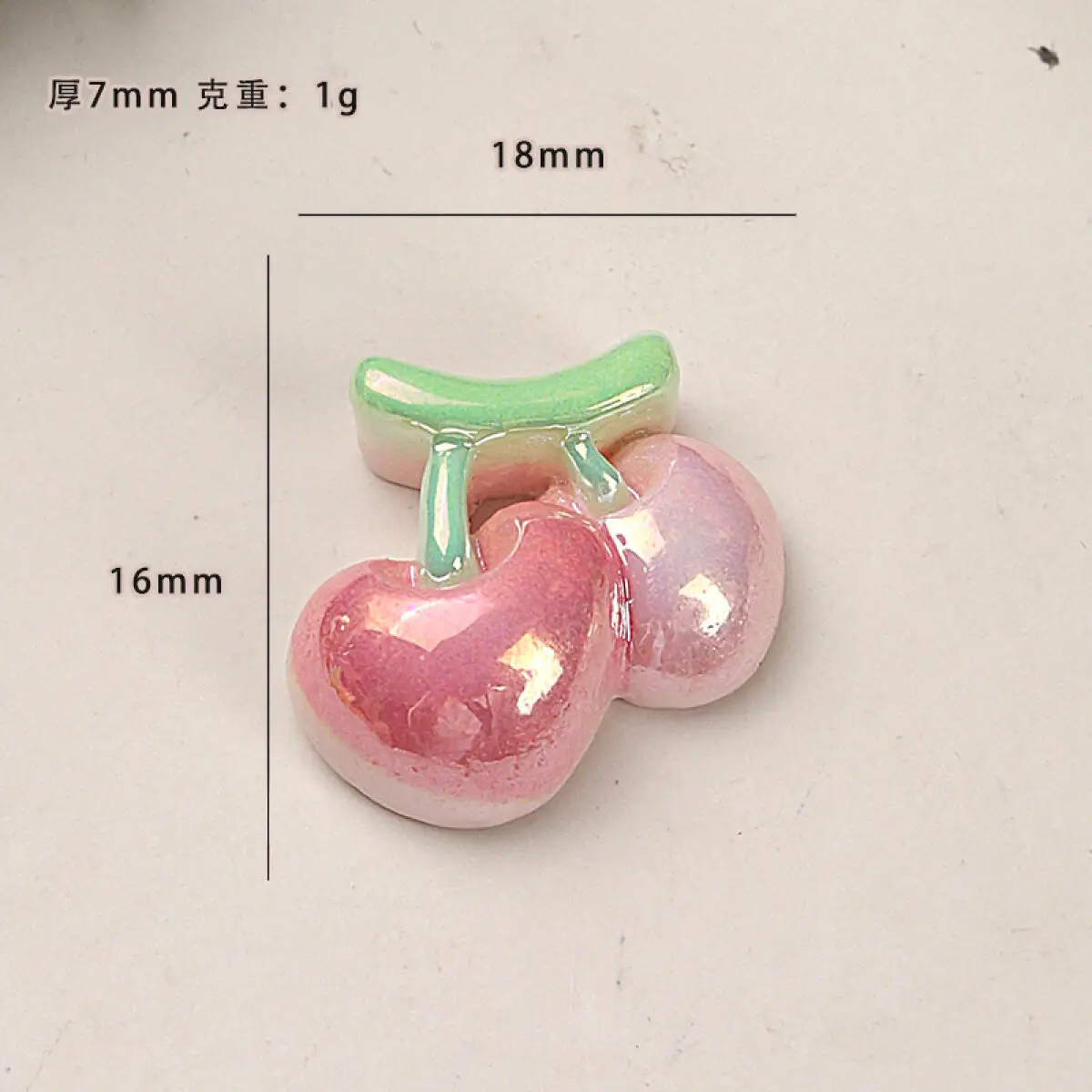 10Pcs Glitter Resin Sequins Cherry Bow Pendant Phone Case Hair Clip DIY Jewelry Scrapbooking Keychain Decorative DIY Accessories