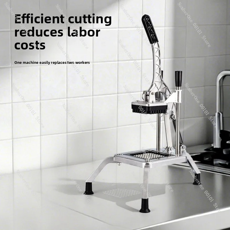 Vertical Spring Reset Manual French Fry Cutter Aluminum Alloy Potato Cucumber Vegetable Strip Cutting Machine