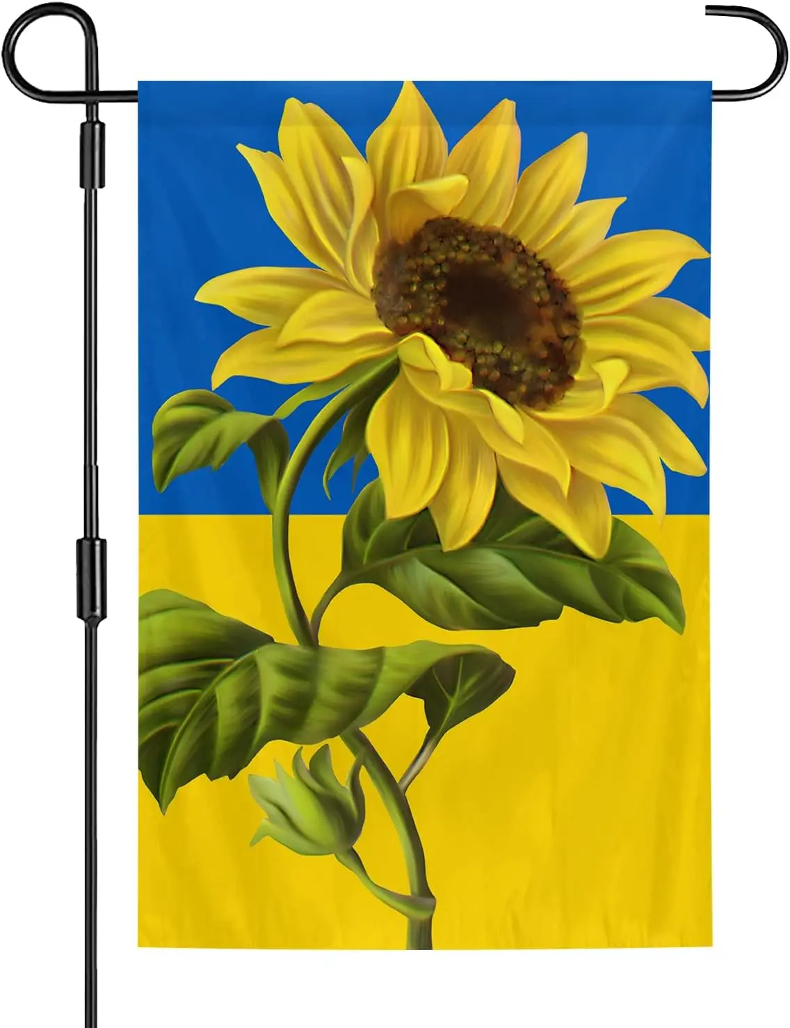Ukraine Flag Patriotic 12 x 18 Inchs Polyester Double Sided for Indoor Outdoor, Ukrainian Flag Use for Yard Gardens, Parades NKK