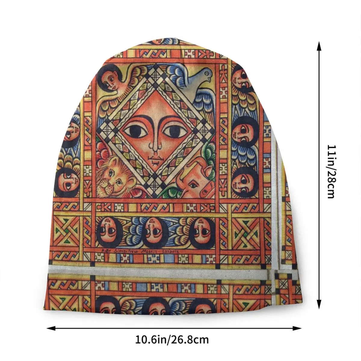 Ethiopian Ancient Art Bonnet Hats Fashion Knitting Hat For Women Men Winter Warm Bohemia Skullies Beanies Caps