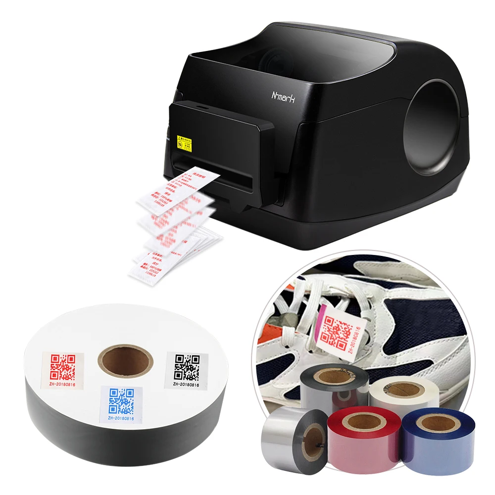D4022/D4032 China Made Clothing Tag Wash Care Label Printing Machine For Printed Wash Care Clothing Label With Cutter