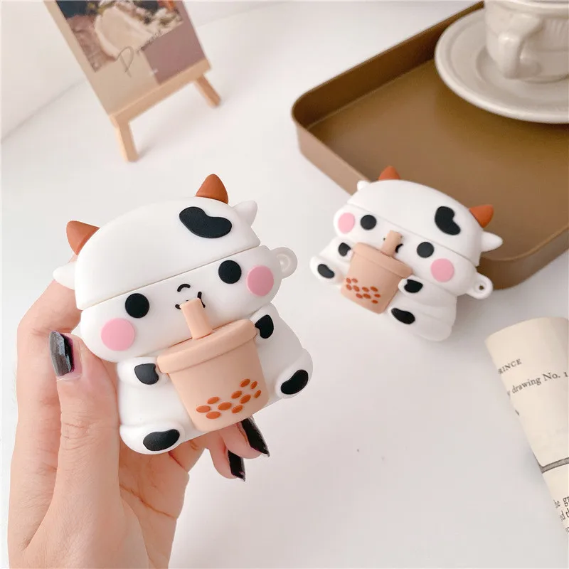 Etui na słuchawki do Airpods 3 Pro Airpods 1 2 miękkiego silikonu 3D śliczne śmieszne fajne kreskówki Kawaii moda pokrywa dla człowieka dzieci chłopiec dziewczyny