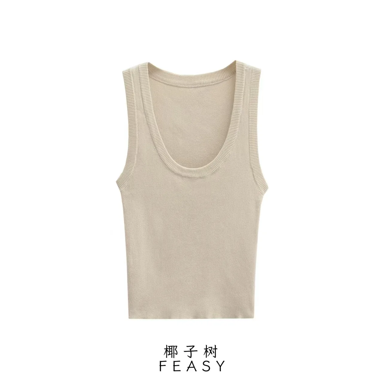 

Женский простой модный однотонный жилет с плоской иглой, осень-зима, новый европейско-американский стиль