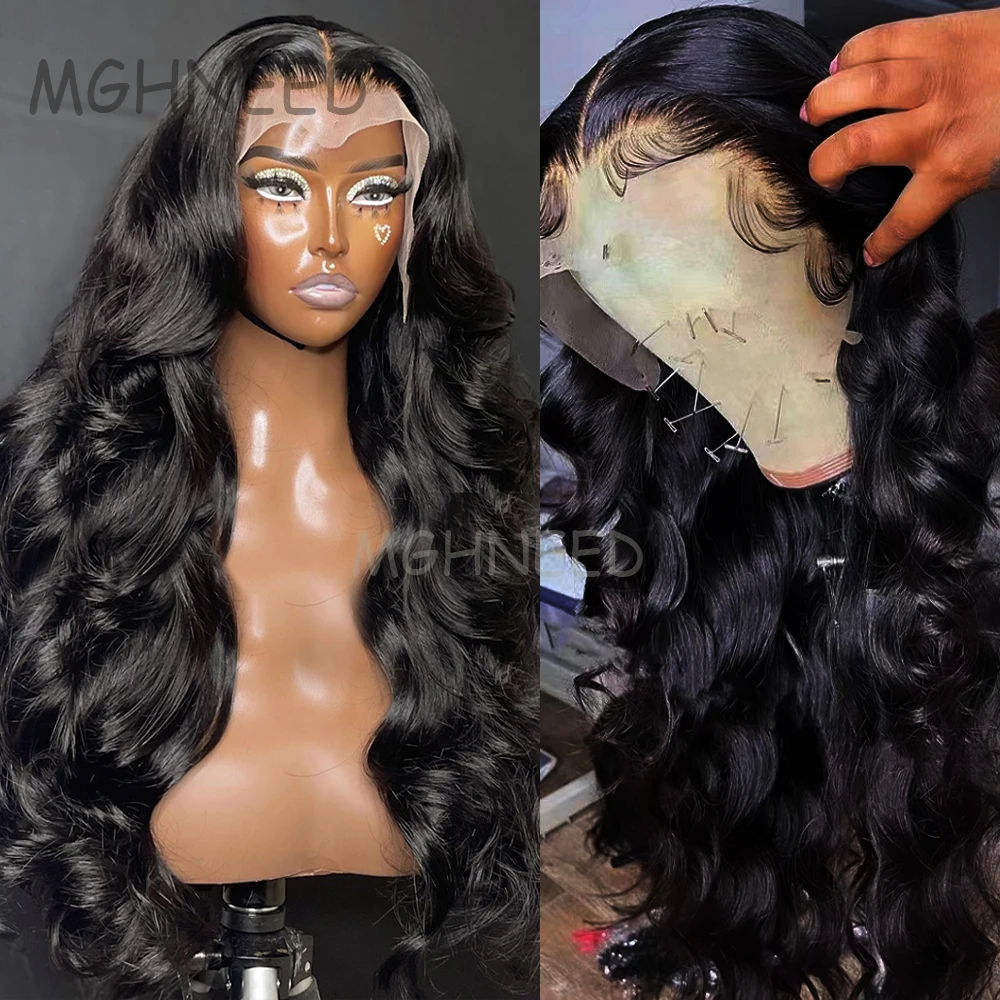 Full Lace Wig150% Black Brazilian Human Virgin Hair Body Wave Lace Wigs For Black Women Pre plucked Natural Hairline