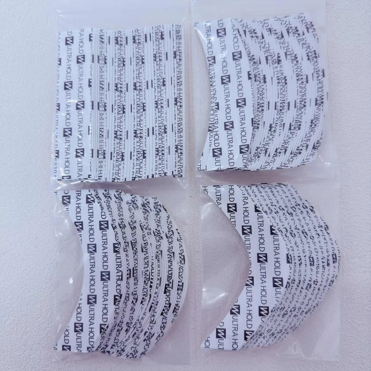 

36 pieces 4 shape 7.6 cm* 2.2 cm White Ultra hold tape lace front tape arc double sided Tape for toupee wig adhesive