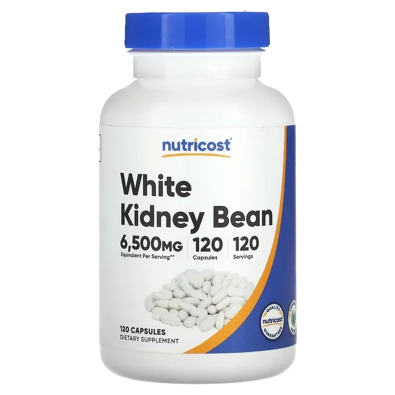 

White Kidney Bean Carbohydrate Starch Blocker Low-Carb Capsules for Ketogenic Diet 120 Capsules.