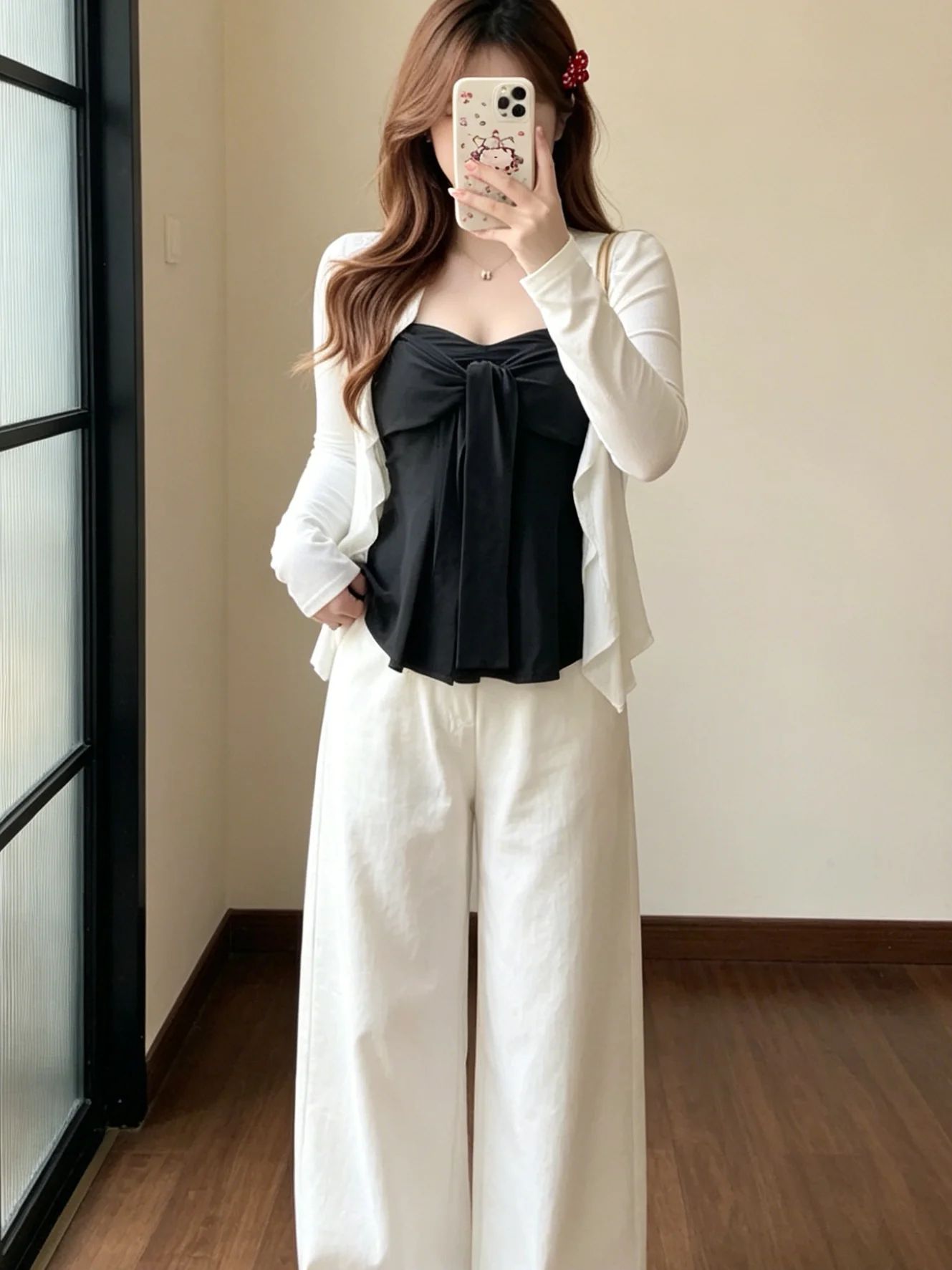 

plus Size Sexy Strapless Cardigan Set Pure Desire Style Meat Concealing Slimming Top Women's Fashion Streetwear Summer Outfit